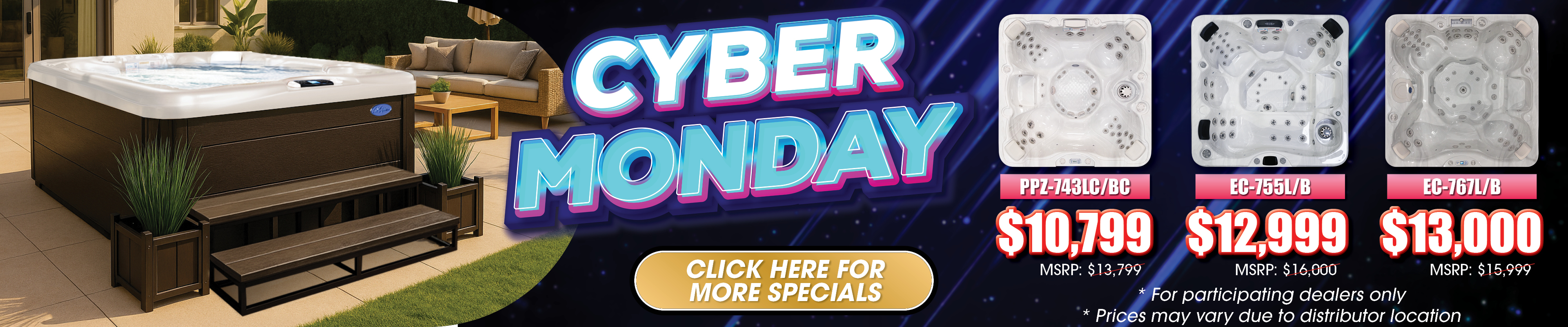 Calspas hot tub being used in a family setting - Grimes